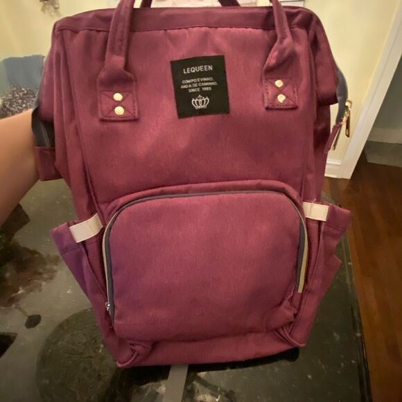 LeQueen Mauve Diaper Mommy Backpack - Picture 14 of 15